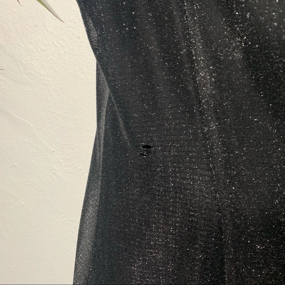 Maurices | Black/Silver Metallic Fitted Party Dress - Small - Picture 5 of 10